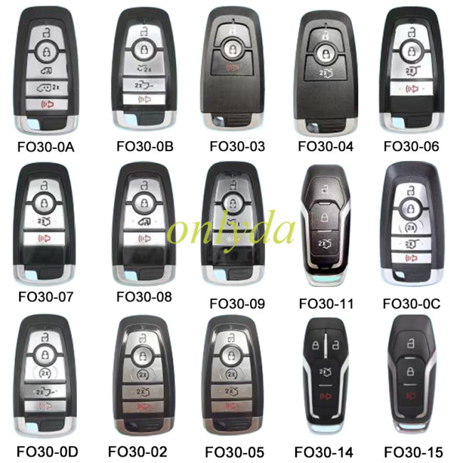 FO3H series is for American & Canadian vehicles, supports 868MHz and 902MHz, also equipped with ID46 and ID49 chips, various key fob appearances, compatible only with LONSDOR programmers.