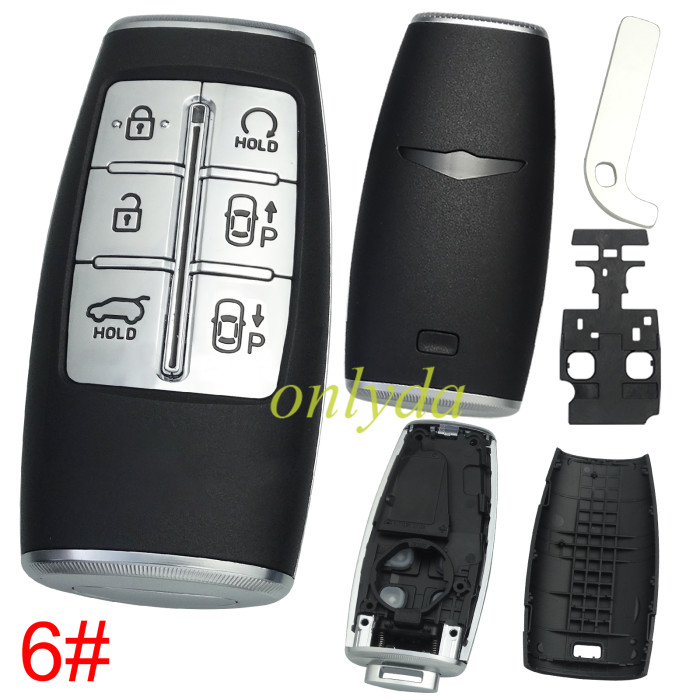 For Hyundai  remote key shell with  badge ， pls choose button