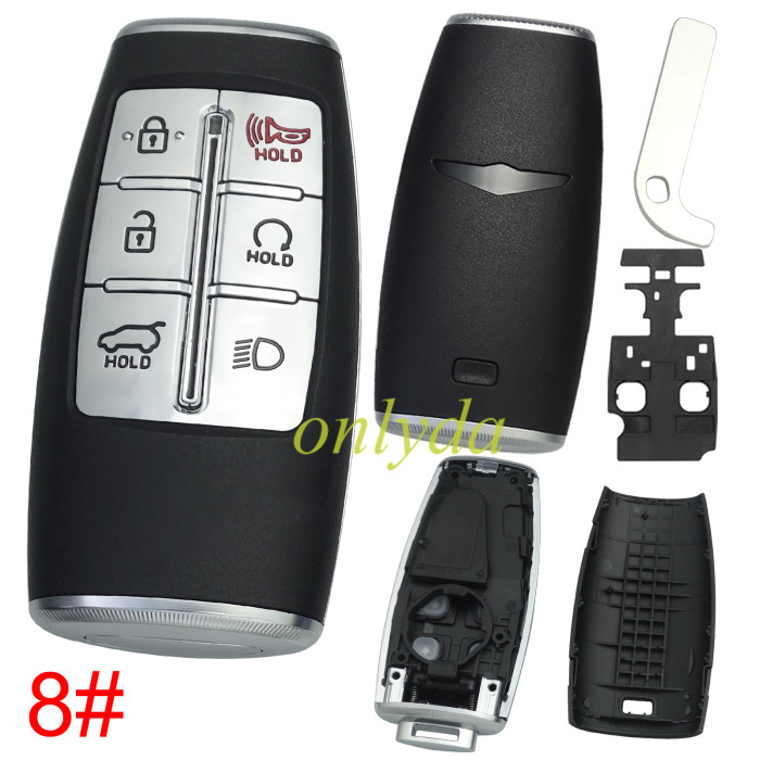 For Hyundai  remote key shell with  badge ， pls choose button