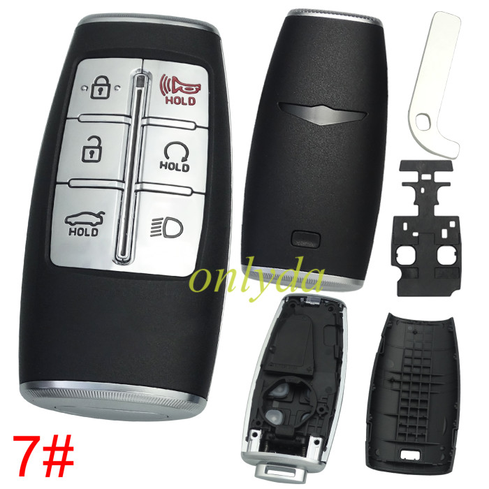 For Hyundai  remote key shell with  badge ， pls choose button