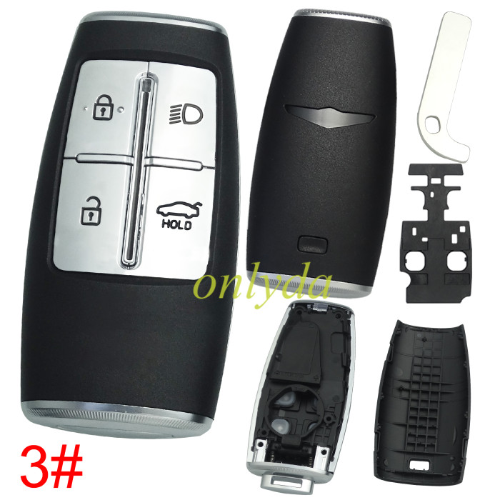 For Hyundai  remote key shell with  badge ， pls choose button