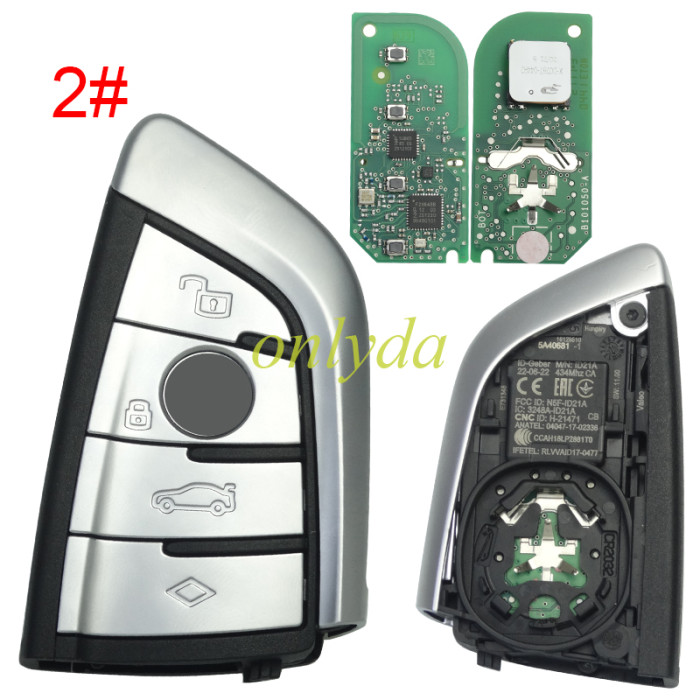 OEM PCB+ Aftermarket shell/ BMW Remote Suitable for BMW  BDC3 G Classis smart remote control key 4/3+1 button key With UWB COMFORT Entrance， FCC ID: N5F-ID21A IC 3248A-ID21A 434MHZ 49 Chip,
