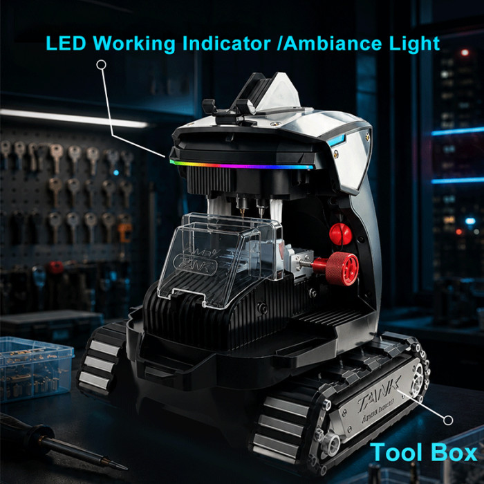 2M2 TANK 3 Pro TANK II Pro CNC Key Cutting Machine ， Mobile APP Control，support Add House Keys Mul-T-lock, Dimple, Multi-point Keys