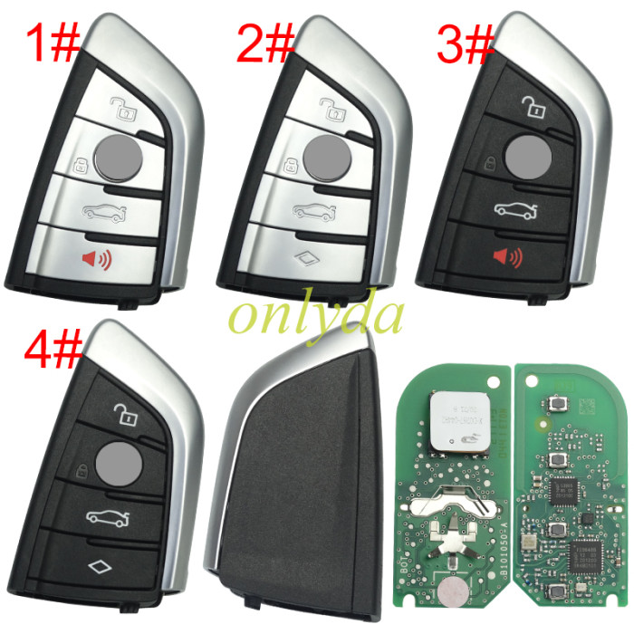 OEM PCB+ Aftermarket shell/ BMW Remote Suitable for BMW  BDC3 G Classis smart remote control key 4/3+1 button key With UWB COMFORT Entrance， FCC ID: N5F-ID21A IC 3248A-ID21A 434MHZ 49 Chip,