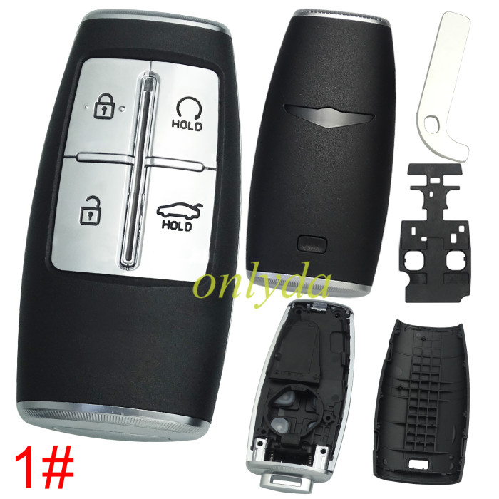 For Hyundai  remote key shell with  badge ， pls choose button