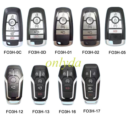 FO30H-0X series is for Asia and Europe cars, many different key shapes for Ford & Lincoln. It can only be programmed by LONSDOR key machines.please chooe the model
