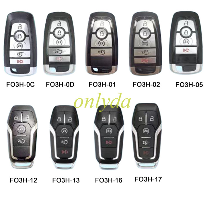 FO30H-0X series is for Asia and Europe cars, many different key shapes for Ford & Lincoln. It can only be programmed by LONSDOR key machines.please chooe the model