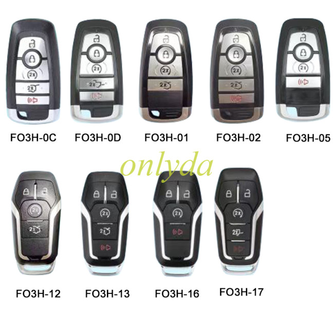 FO30H-0X series is for Asia and Europe cars, many different key shapes for Ford & Lincoln. It can only be programmed by LONSDOR key machines.please chooe the model