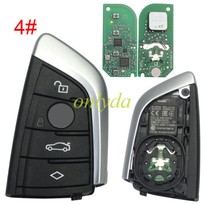 OEM PCB+ Aftermarket shell/ BMW Remote Suitable for BMW  BDC3 G Classis smart remote control key 4/3+1 button key With UWB COMFORT Entrance， FCC ID: N5F-ID21A IC 3248A-ID21A 434MHZ 49 Chip,