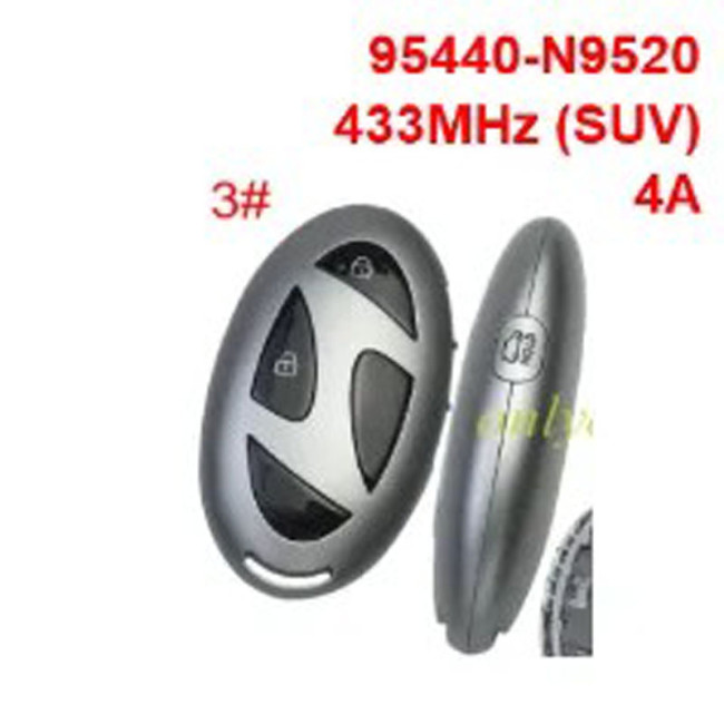 Hyundai Tucson Smart Remote Key 2+1 Buttons (SUV) 433MHz 95440-N9520 4A