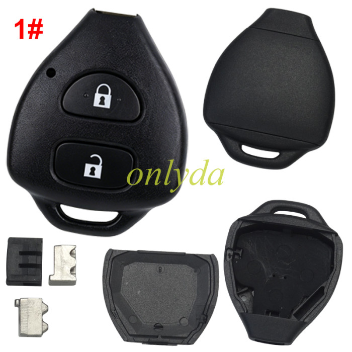 Stronger version For Toyota remote key shell with badge,fit for xhorse/keydiy, pls choose the button