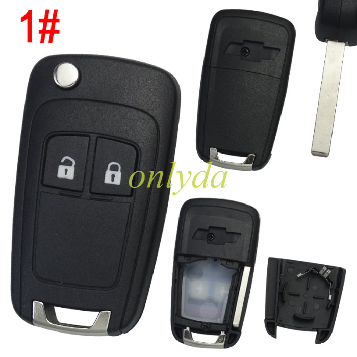 For Chevrolet remote key shell with cross badge, pls choose the button