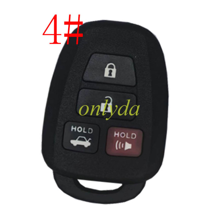 Stronger version for Toyota remote key shell with badge, pls choose the model