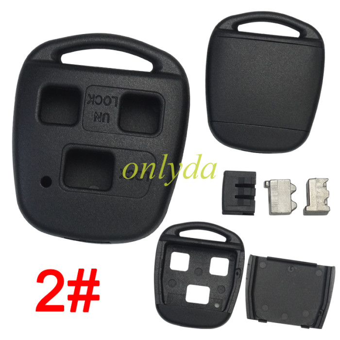 Stronger version for Toyota remote key shell, with badge, pls choose model