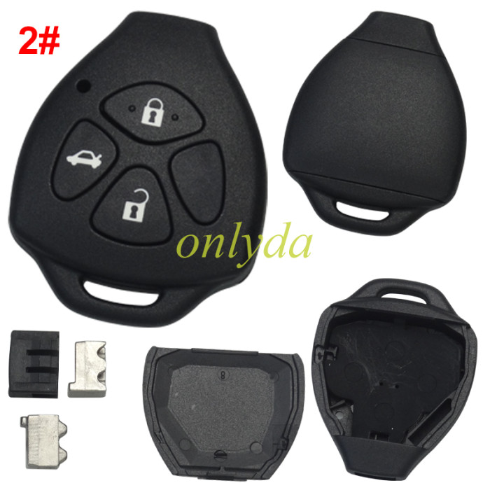 Stronger version For Toyota remote key shell with badge,fit for xhorse/keydiy, pls choose the button