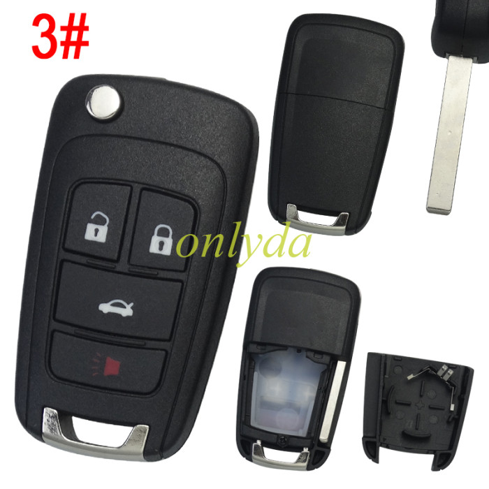 For Chevrolet/Opel/ Buick remote key shell without badge, pls choose the button