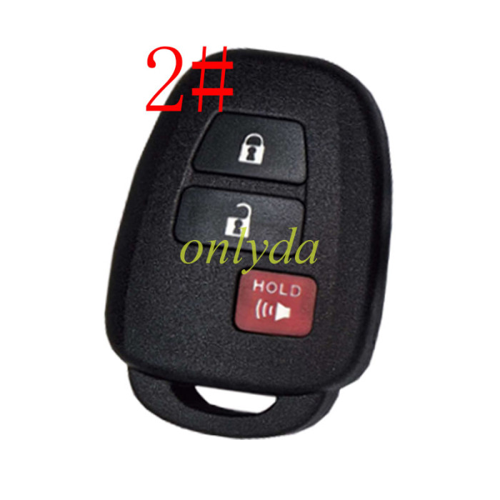 Stronger version for Toyota remote key shell with badge, pls choose the model