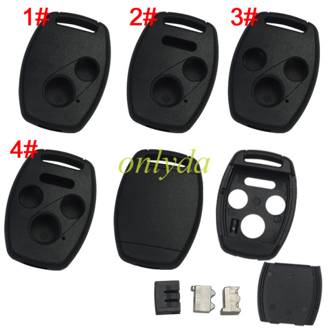 Stronger version For Honda remote key shell with badge, support for xhorse/keydiy universal blade, pls choose button