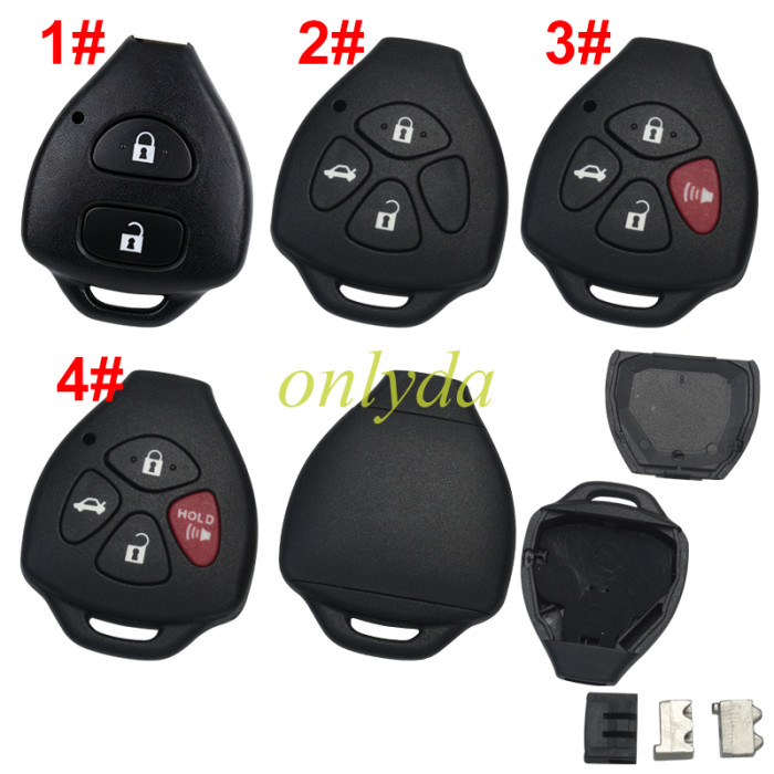 Stronger version For Toyota remote key shell with badge,fit for xhorse/keydiy, pls choose the button