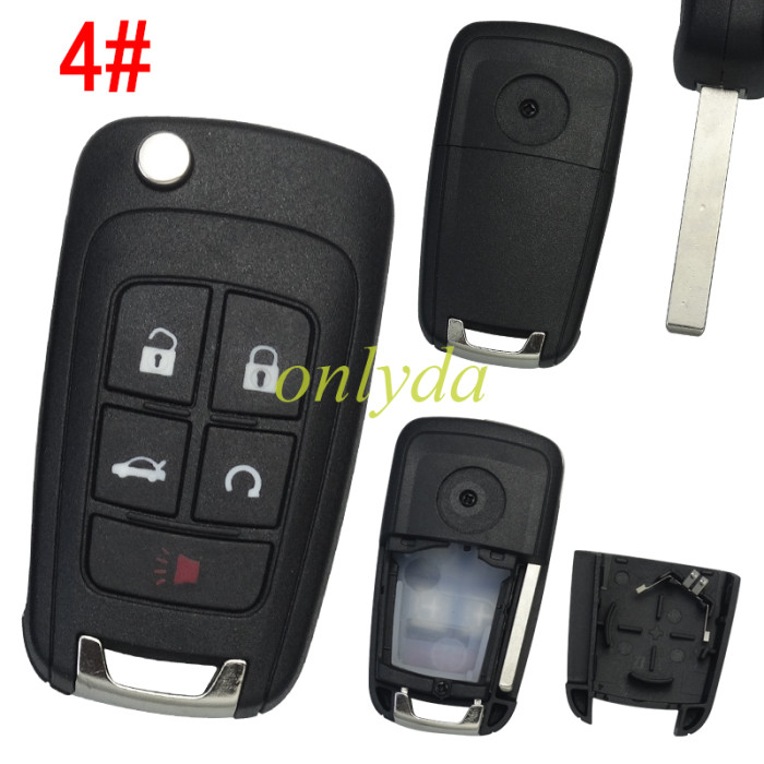For Chevrolet/Opel/ Buick remote key shell with round badge, pls choose the button