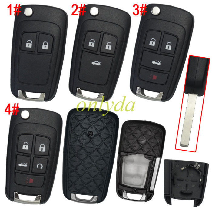For Chevrolet/Opel/ Buick remote key shell without badge, pls choose the button