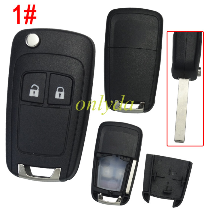 For Chevrolet/Opel/Buick remote key shell without badge, pls choose button