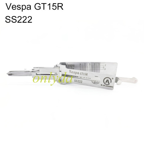 Vespa GT15R SS222 2-in-1 locksmith tool