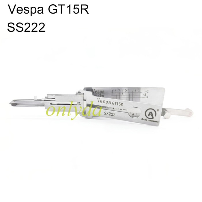Vespa GT15R SS222 2-in-1 locksmith tool