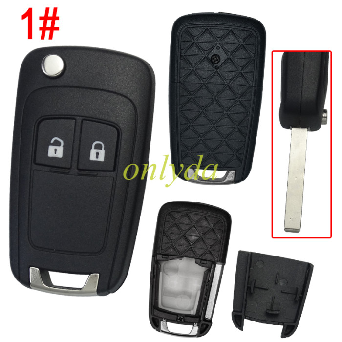 For Chevrolet/Opel/Buick remote key shell without badge, pls choose button