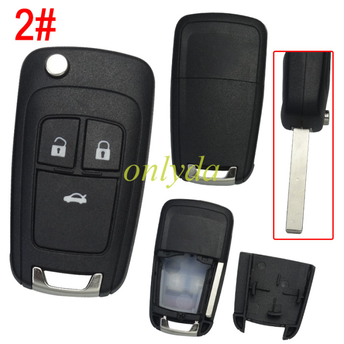 For Chevrolet/Opel/Buick remote key shell without badge, pls choose button