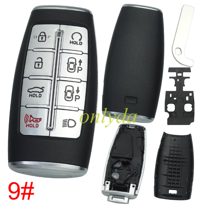 For Hyundai  remote key shell without  badge ， pls choose button