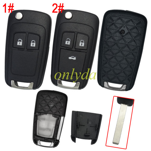For Chevrolet/Opel/Buick remote key shell without badge, pls choose button