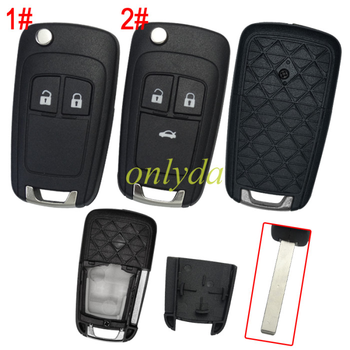 For Chevrolet/Opel/Buick remote key shell without badge, pls choose button