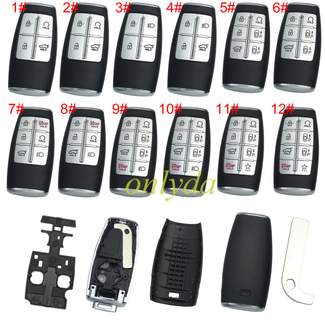 For Hyundai remote key shell without badge , pls choose button