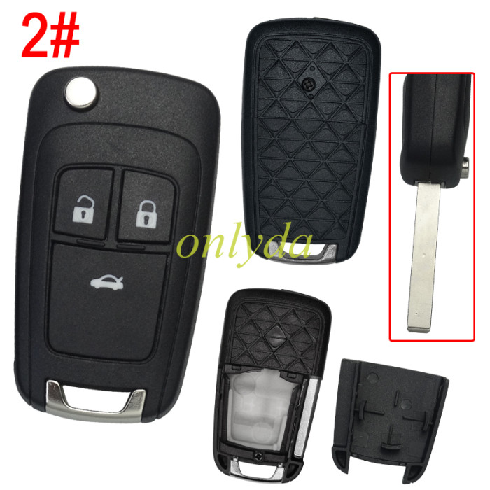 For Chevrolet/Opel/Buick remote key shell without badge, pls choose button