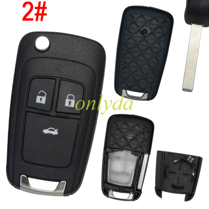For Chevrolet/Opel/ Buick remote key shell without badge, pls choose the button