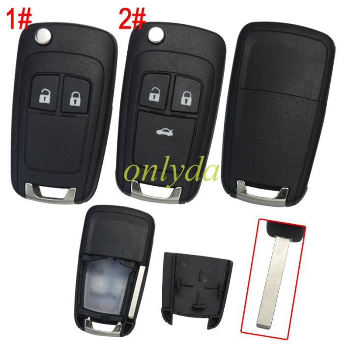 For Chevrolet/Opel/Buick remote key shell without badge, pls choose button