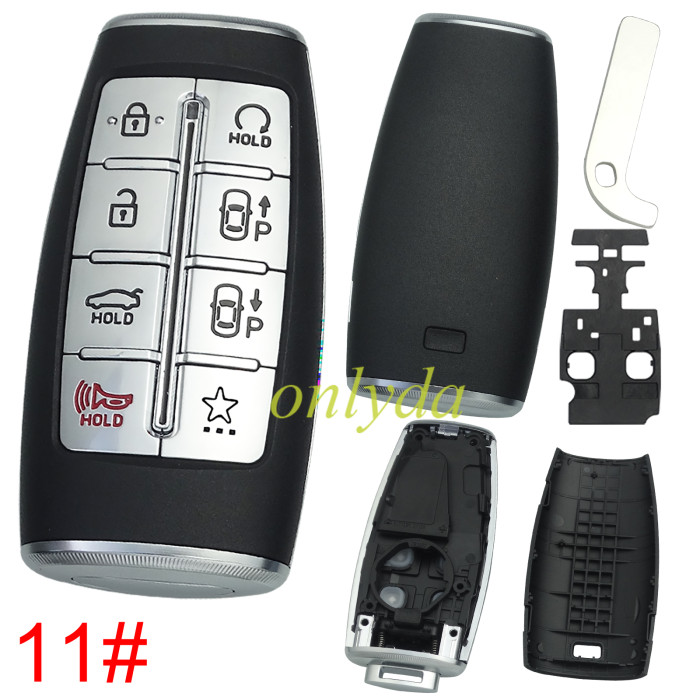 For Hyundai  remote key shell without  badge ， pls choose button
