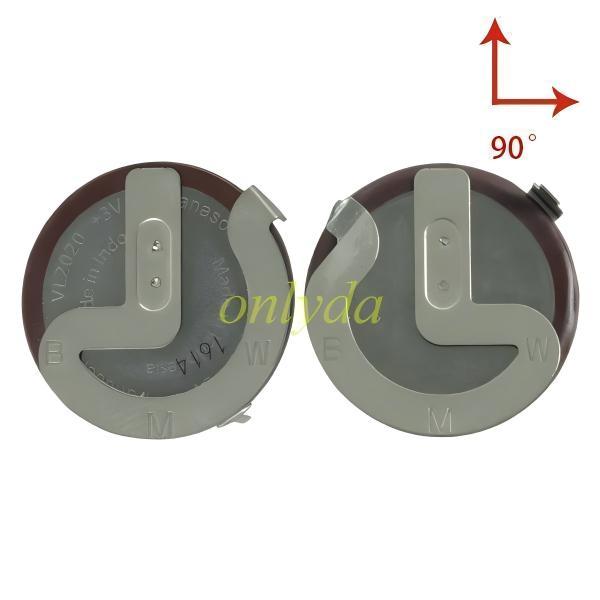 free shipping and no tax from HK warehouse 10pcs/lot for origina Panasonic brand rechargable battery VL2020 Model, 3V. 90°