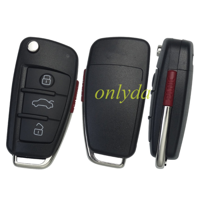 Audi A3 3/3+1 button remote key shell with blade HU162, without badge, pls choose model