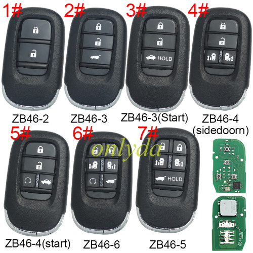 KEYDIY Remote key 2/3/4/6 button ZB45 smart key for KDX2 and KD MAX