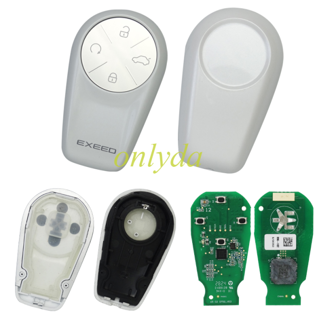 Original Geely EXEEO 4 button remote key with 47chip with 434mhz