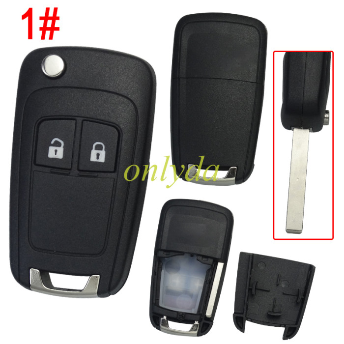 For Chevrolet/Opel/Buick remote key shell with badge, pls choose button