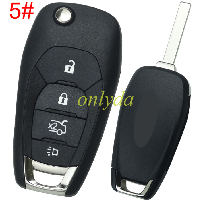 For Chevrolet  remote key shell with cross badge place, pls choose the button