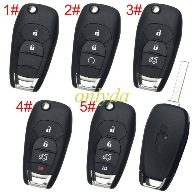 For Chevrolet remote key shell with cross badge place, pls choose the button
