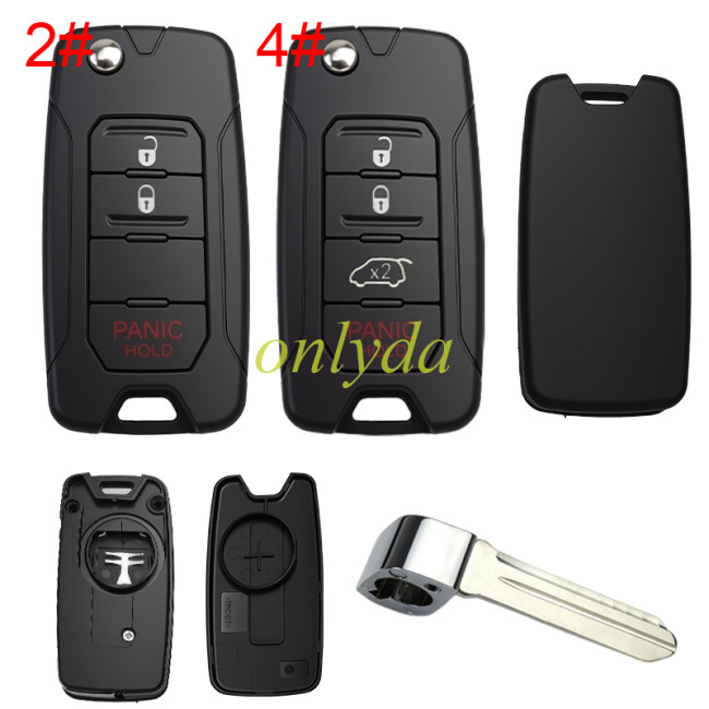 For Chrysler remote key shell without badge, pls choose model