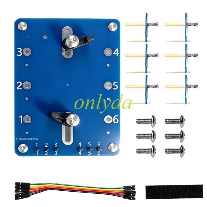 6 Probe Solder-Free Car Smart Key PCB Test fixture  for Circuit Board Reading Writing Testing 