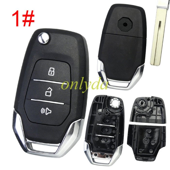 For MG replacement key shell  with badge, pls choose button
