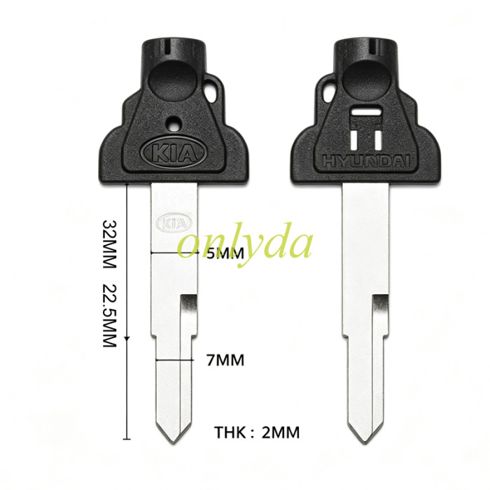 For KYMCO motorcycle key  shell with left cut blade with badge