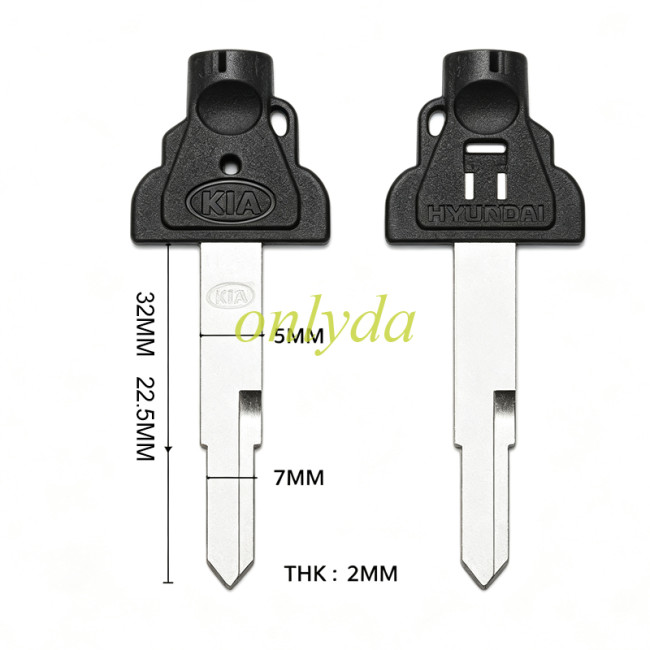 For KYMCO motorcycle key shell with left cut blade with badge